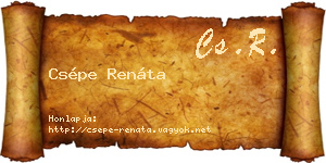 Csépe Renáta névjegykártya