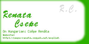 renata csepe business card