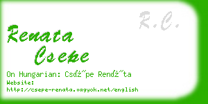 renata csepe business card